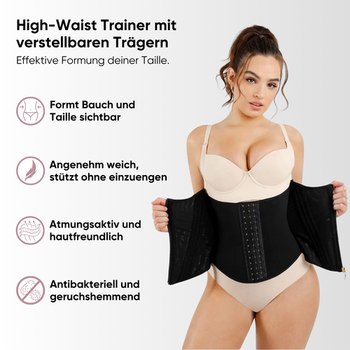 High-Waist Trainer mit Verstellbaren Trägern