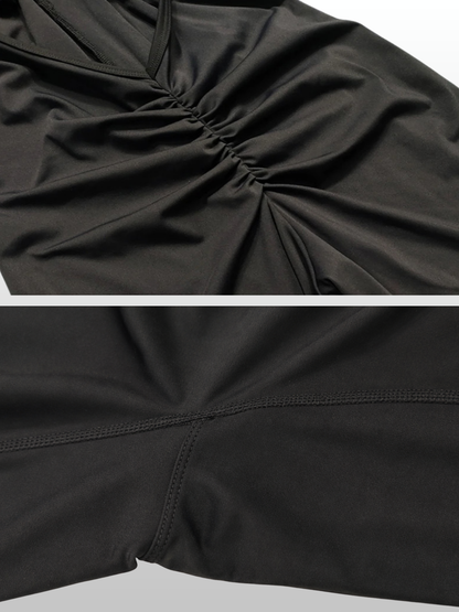 Jumpsuit Damen kurz, Racerback, figurformend, ärmellos