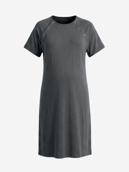 Geburtskleid, Klinik-Alternative, Stillzugang, Druckknöpfe, Rückenöffnung, Postpartum