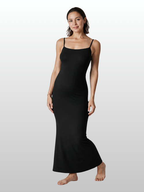 Maternity Maxi Dress, Long Pregnancy Dress, Bodycon Design, Ribbed