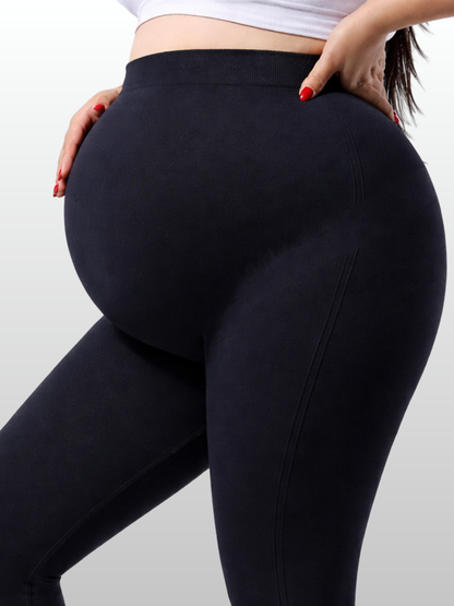 Maternity Leggings, Plus Size, Active, Yoga, Belly Support, Workout, Breathable, All Trimesters