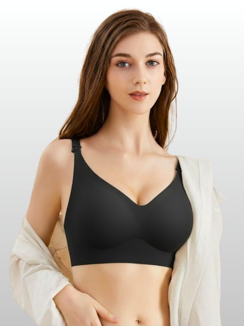 Nursing Bra, Wire-Free, Seamless, Top-Clip Access, Removable Pads, Night Feeding, Pregnancy, Nursing, Breathable