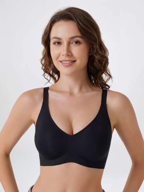 Wireless Jelly Bra Seamless with Side Support and Adjustable Straps