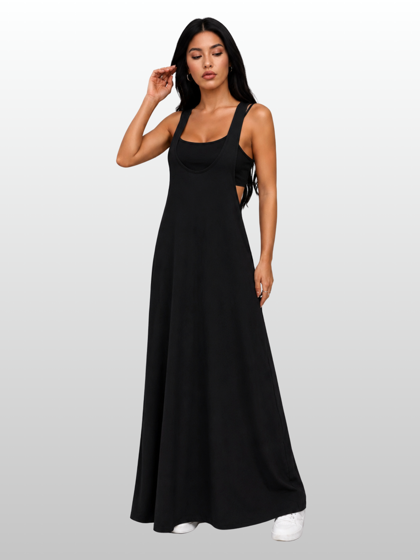 Umstandskleid Maxi Racerback mit Bralette, Zweiteiler, stillfreundlich