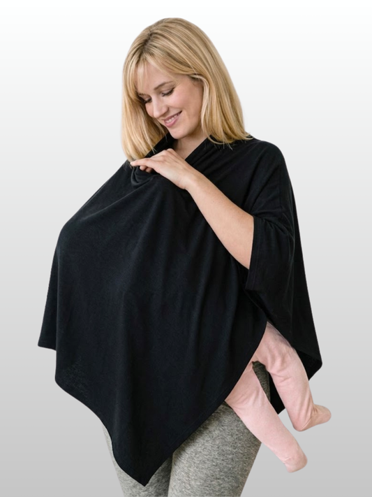 Stilltuch, 6-in-1 Multifunktion, Dehnbar & Atmungsaktiv, Stillponcho, Babyschale Bezug, Reise