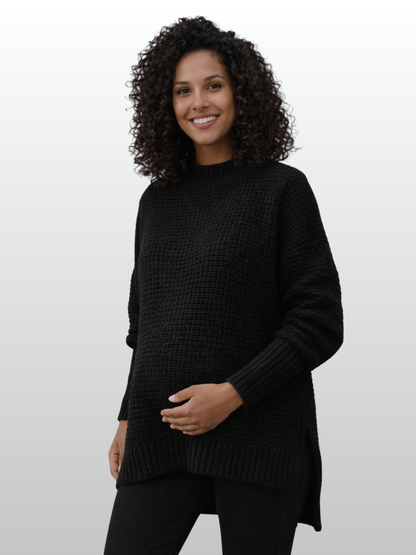 Umstandspullover, Seitenschlitz, Strick, Locker, Herbst & Winter, Alle Trimester, Schwangerschaft & danach