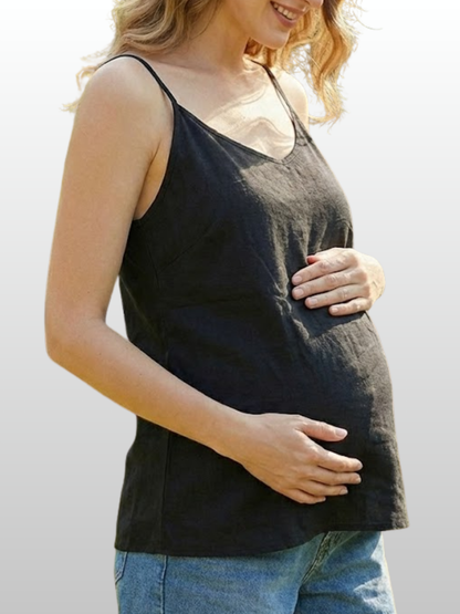 Umstands-Tanktop, Ärmellos, Atmungsaktiv, Sommer, Lockerer Schnitt, Alle Trimester, Stillfreundlich