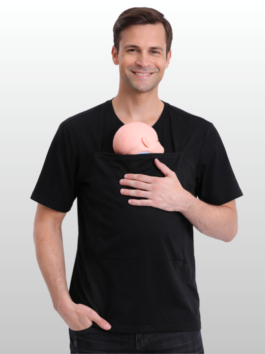 Bonding Shirt Dad, Kangaroo Pouch, Skin Contact Newborn, Skin-to-Skin