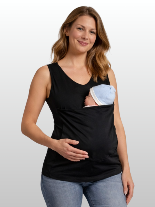 Kangaroo Bonding Tank, Skin-to-Skin, Newborns, Built-In Baby Pouch