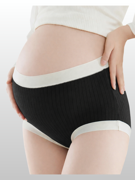 Maternity Panty, High-Waist, Belly Support, Cotton, Breathable, No Roll, All Trimesters