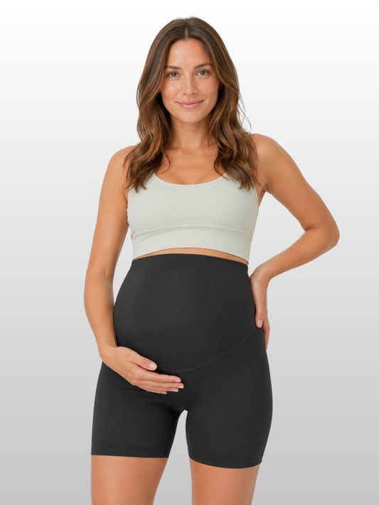 Maternity Shorts, Seamless, High-Waist, Cooling Second-Skin, Anti-Chafing