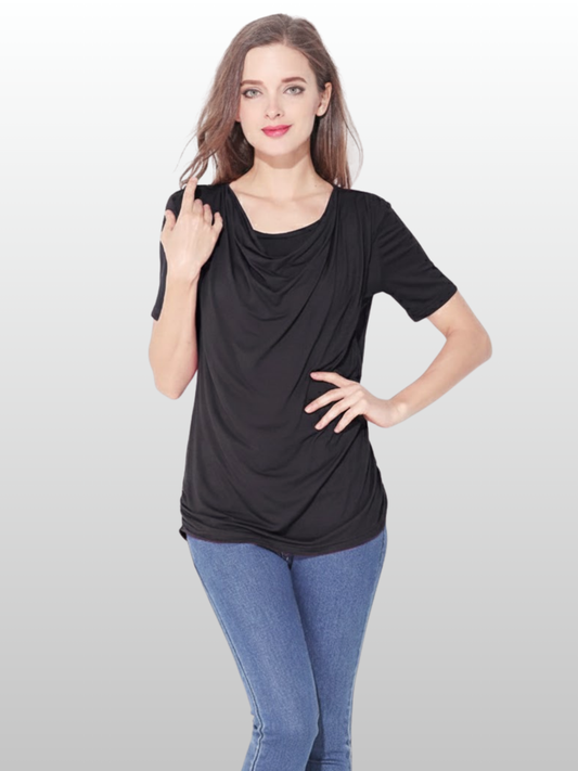 Umstands-Stilltop, Modal, Pull-Up-Zugang, Schwangerschaft Stillzeit, Weich Atmungsaktiv, Pumpfreundlich