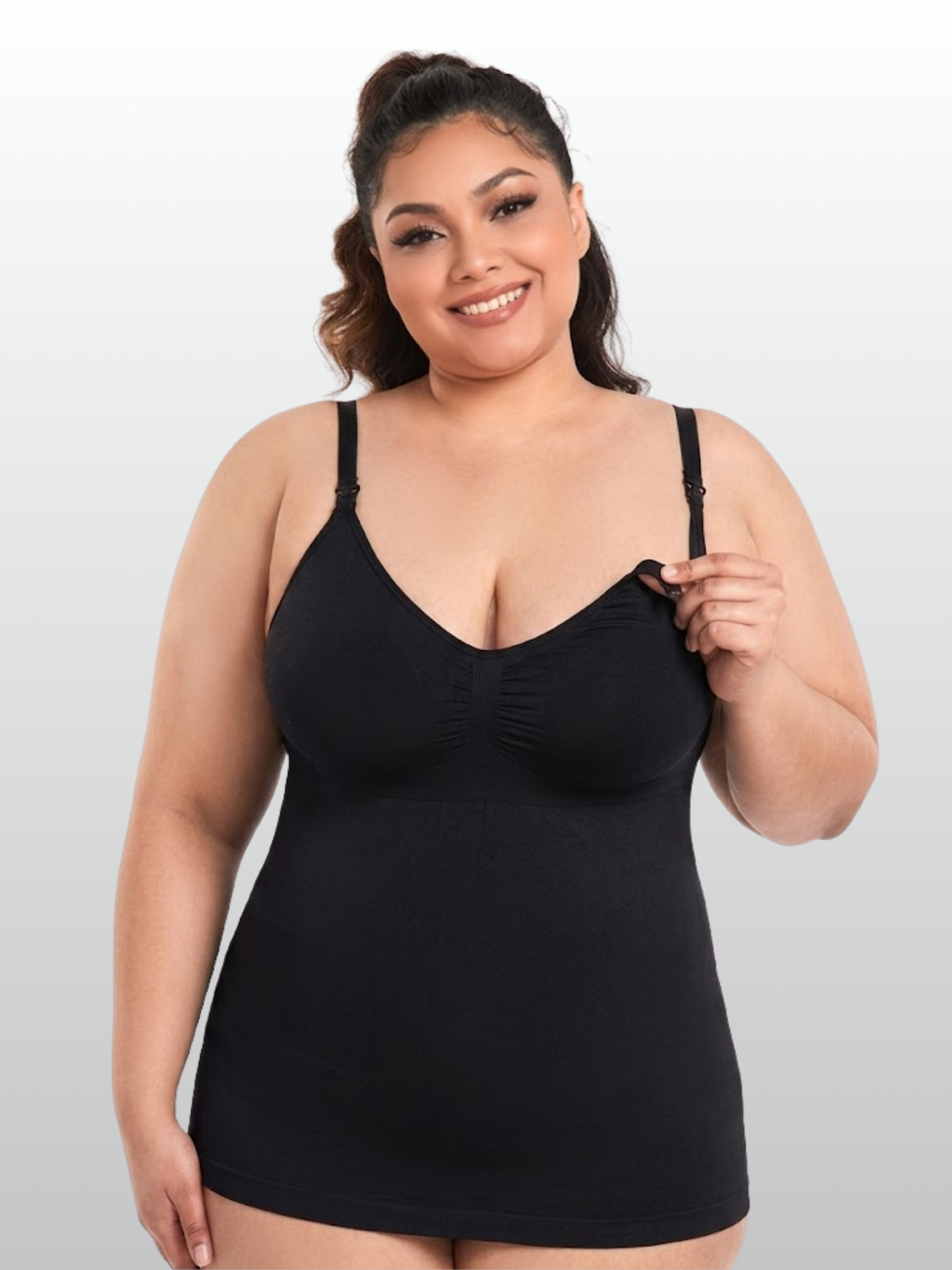 Stilltop Plus Size mit integriertem BH, ärmellos