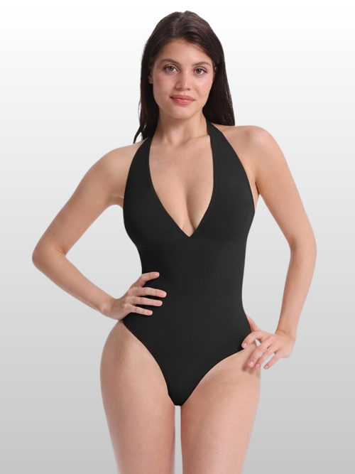 Shapewear Body Neckholder mit Taillen-Kompression, nahtlos