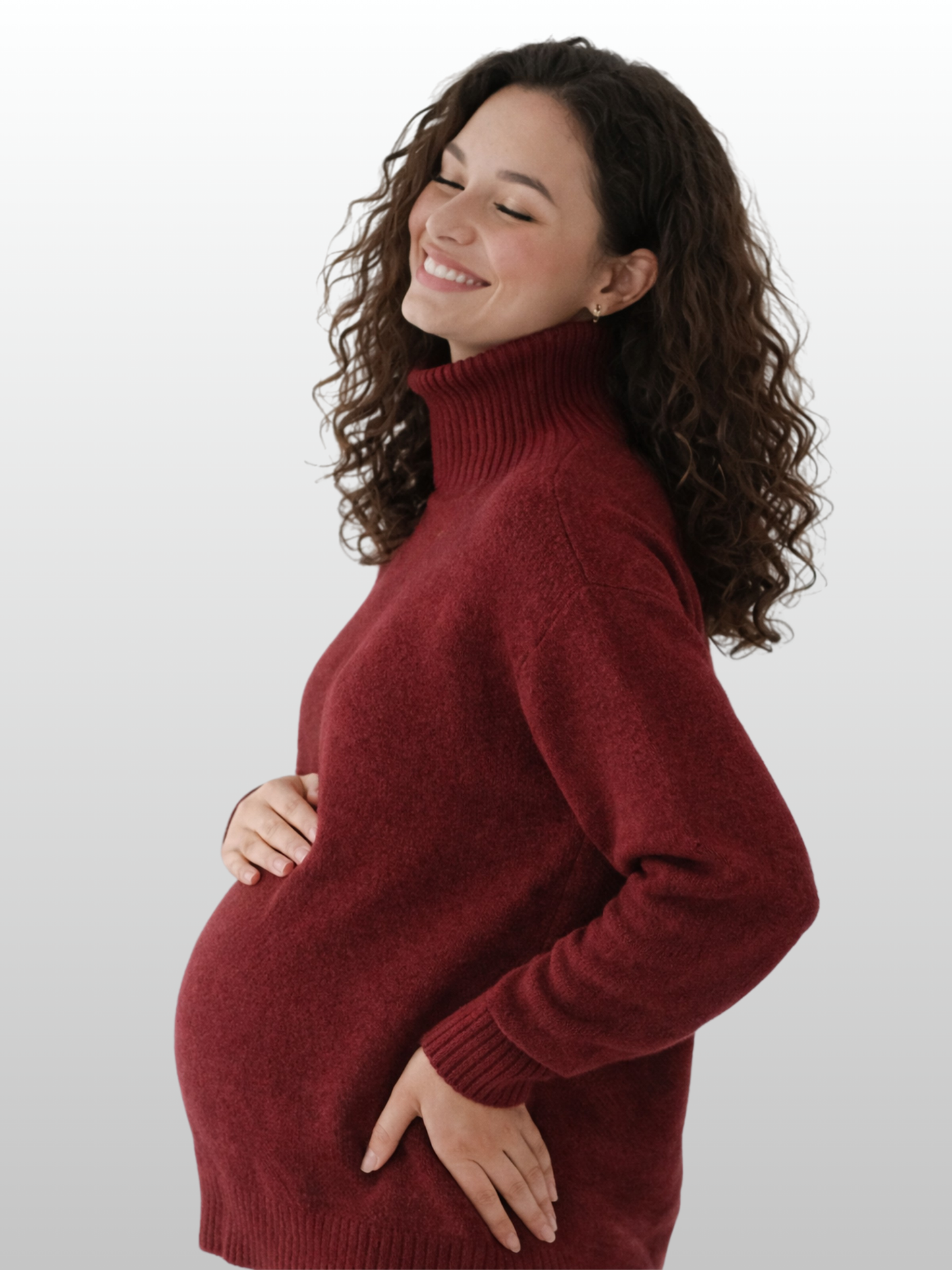 Umstandspullover, Oversized, Strick, Warm, Business-Casual, Alle Trimester, Lockere Passform