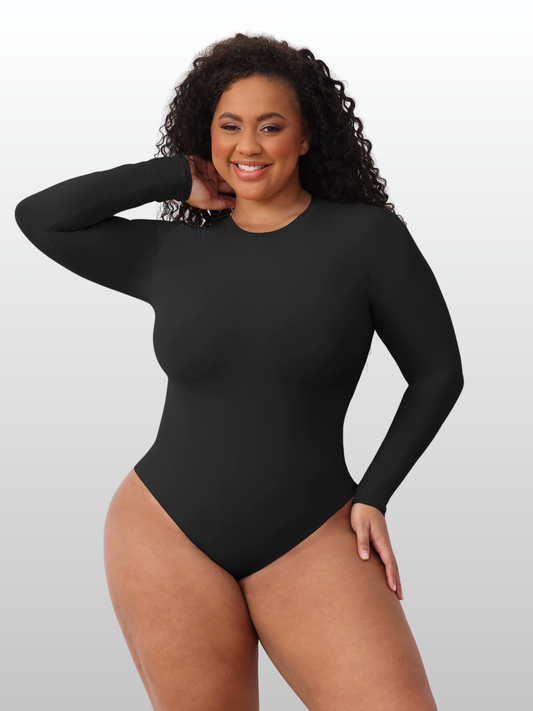 Shaping Bodysuit, Langarm, Nahtlos, Second-Skin, Rundhals, Leichte Kompression, Figurformend, Alltag