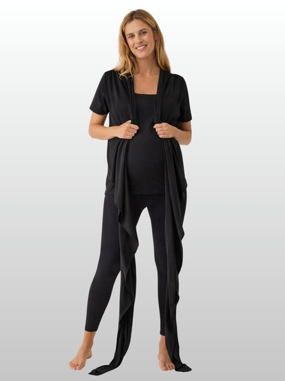 Skin-to-Skin-Wickeloberteil, Neugeborenen-Bonding, Stillfreundlich, Hautkontakt-Top, Wochenbett, Viertes Trimester, Känguru-Pflege