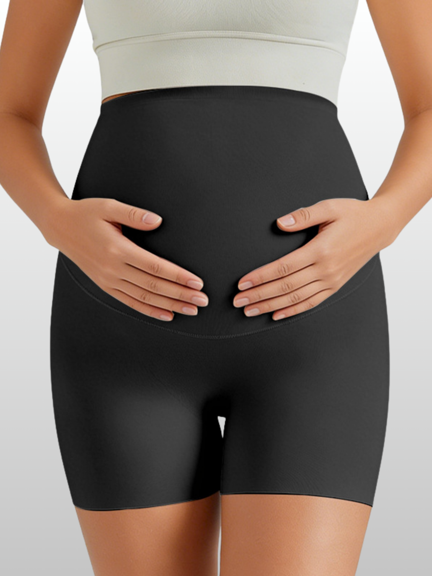 Maternity Shorts, Seamless, High-Waist, Cooling Second-Skin, Anti-Chafing