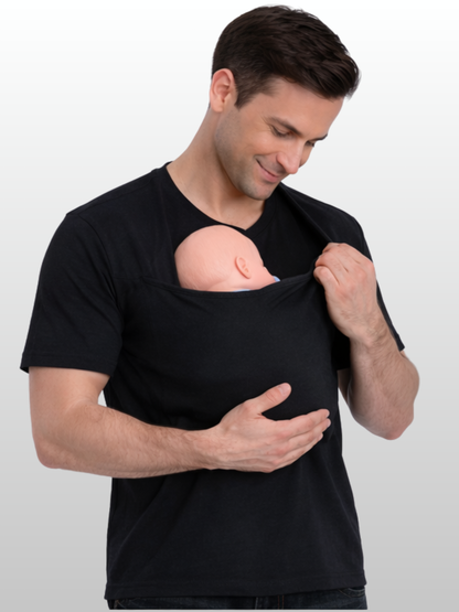 Bonding Shirt Dad, Kangaroo Pouch, Skin Contact Newborn, Skin-to-Skin