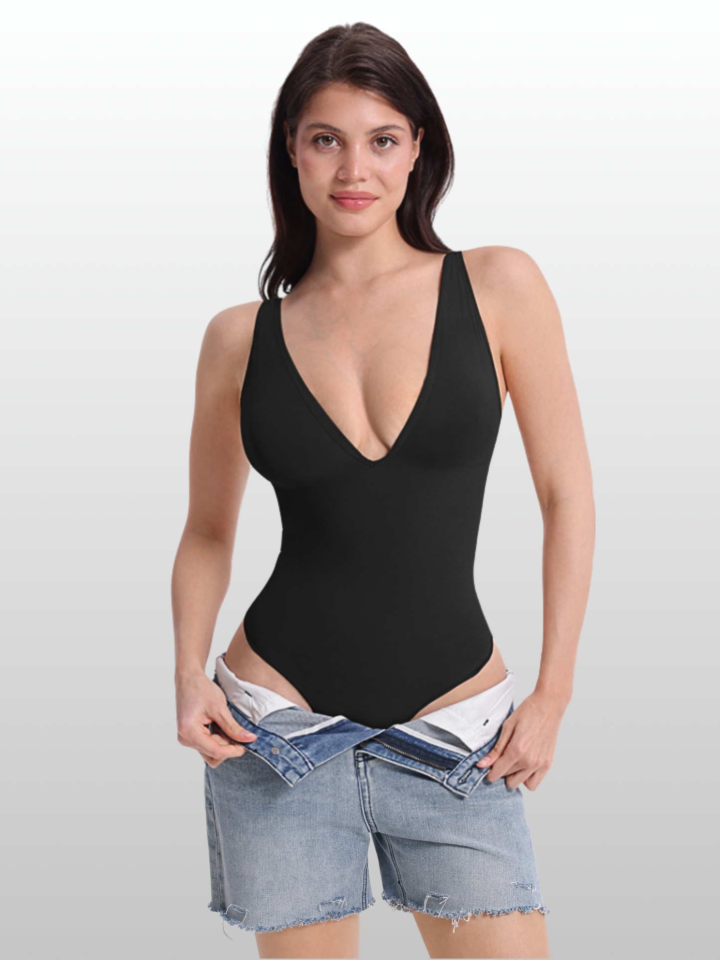 Shapewear Body Neckholder mit Taillen-Kompression, nahtlos