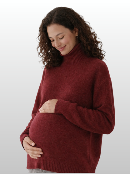 Umstandspullover, Oversized, Strick, Warm, Business-Casual, Alle Trimester, Lockere Passform