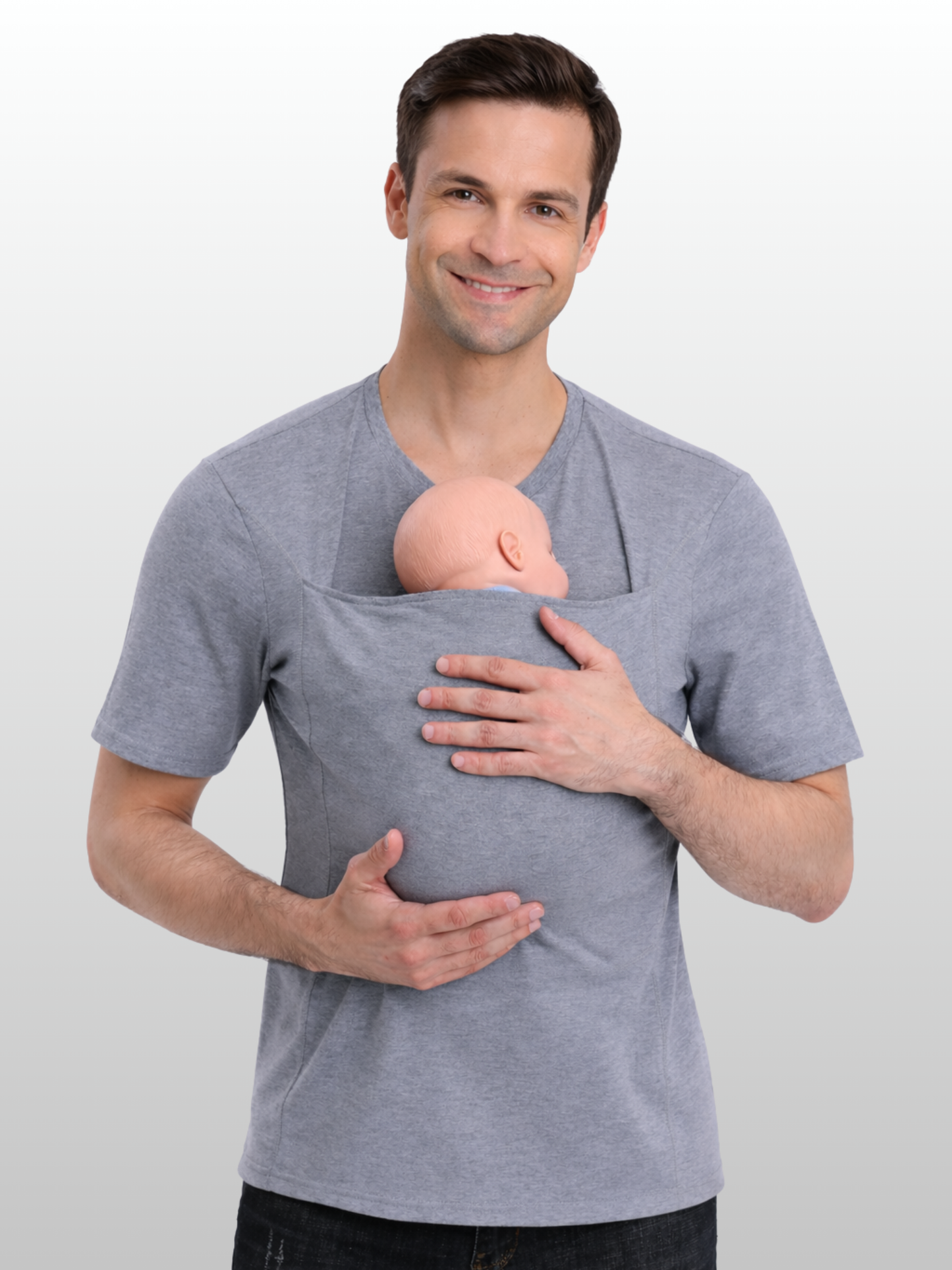 Bonding Shirt Dad, Kangaroo Pouch, Skin Contact Newborn, Skin-to-Skin