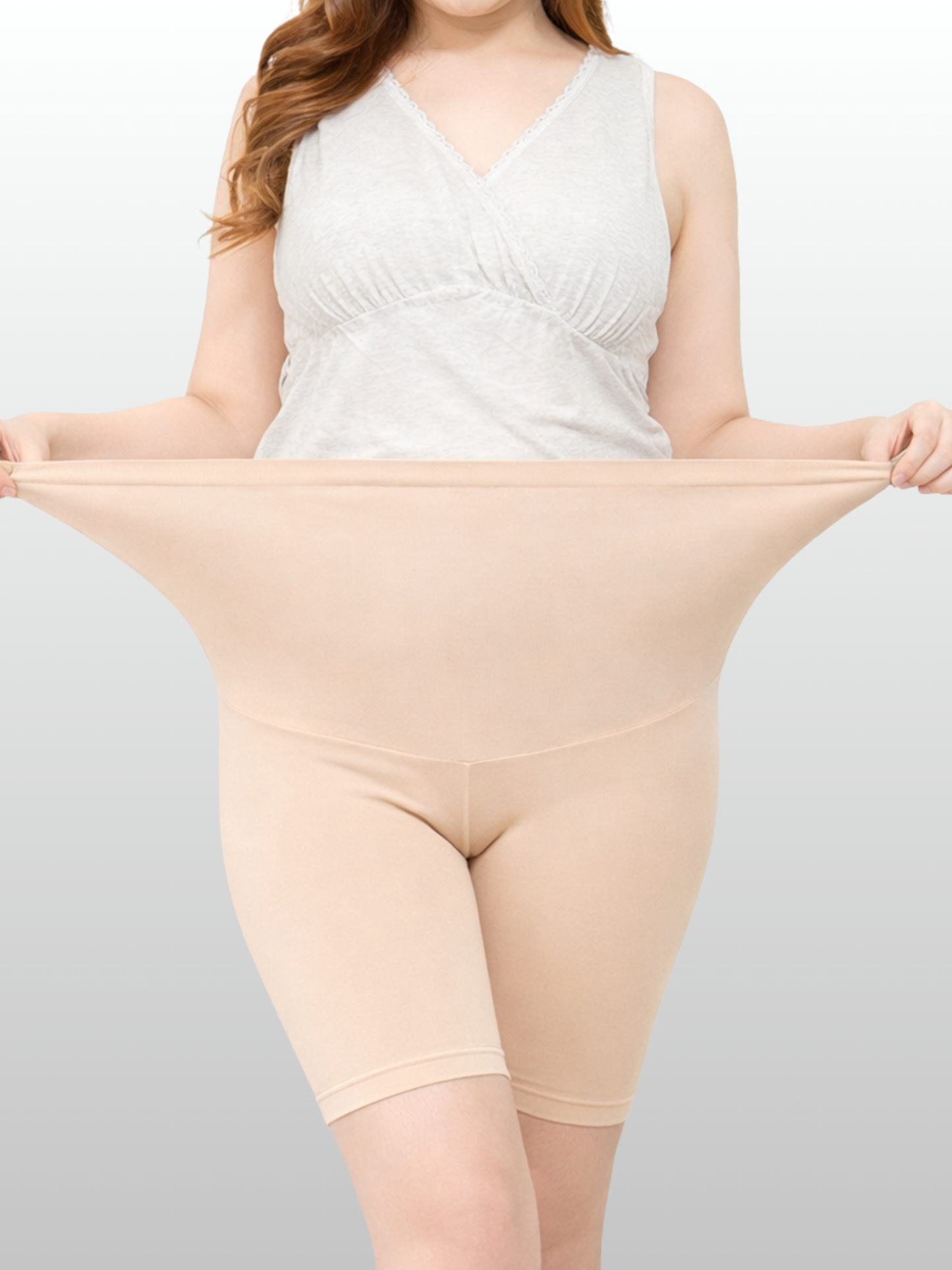 Maternity Shorts, Plus Size, Ultra-Stretch, Adjustable, High Waist, Breathable, Summer