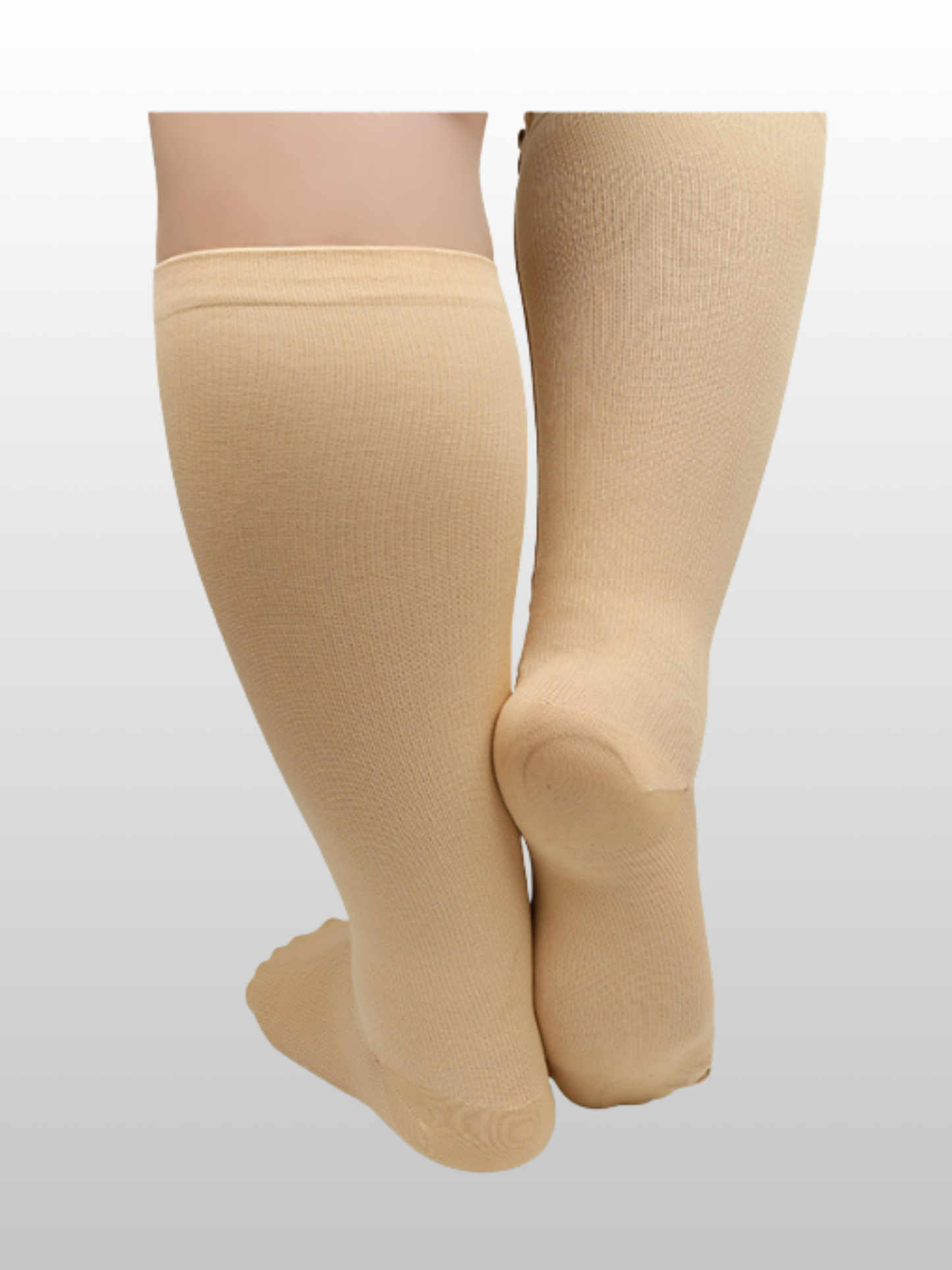 Kompressions Support-Socken, Plus Size, Reißverschluss, Kompression, Breite Waden, Knielang, Schwangerschaft