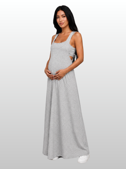 Umstandskleid Maxi Racerback mit Bralette, Zweiteiler, stillfreundlich