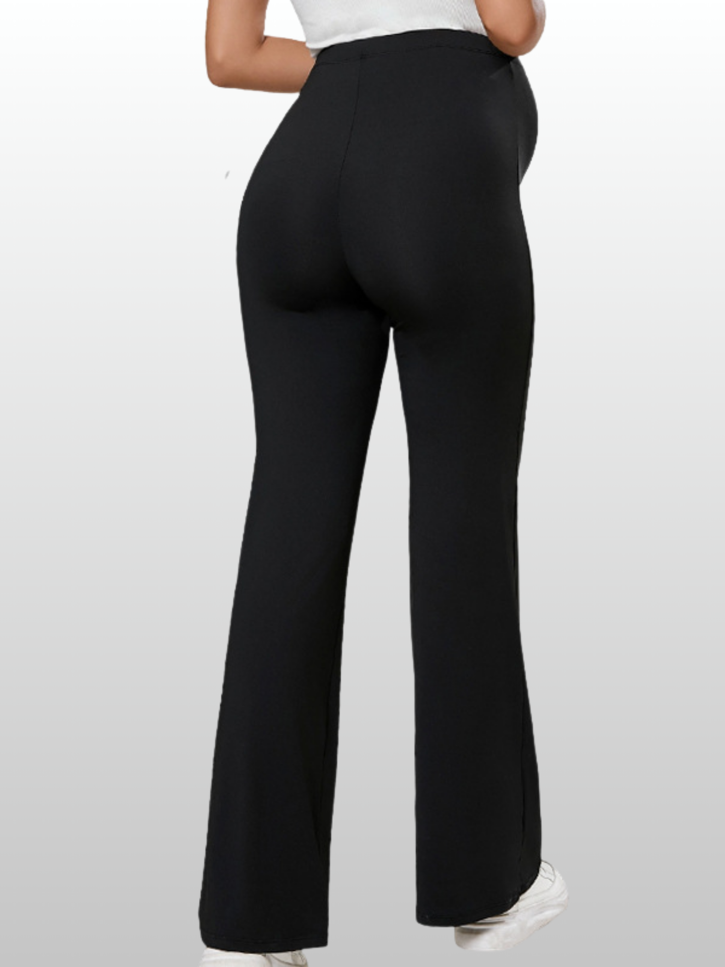 Maternity Pants, High-Waist, Adjustable, Over-the-Belly, Pleated, All Trimesters, Breathable