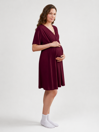 Hospital Delivery Gown and Nursing Nightgown with Snap Back