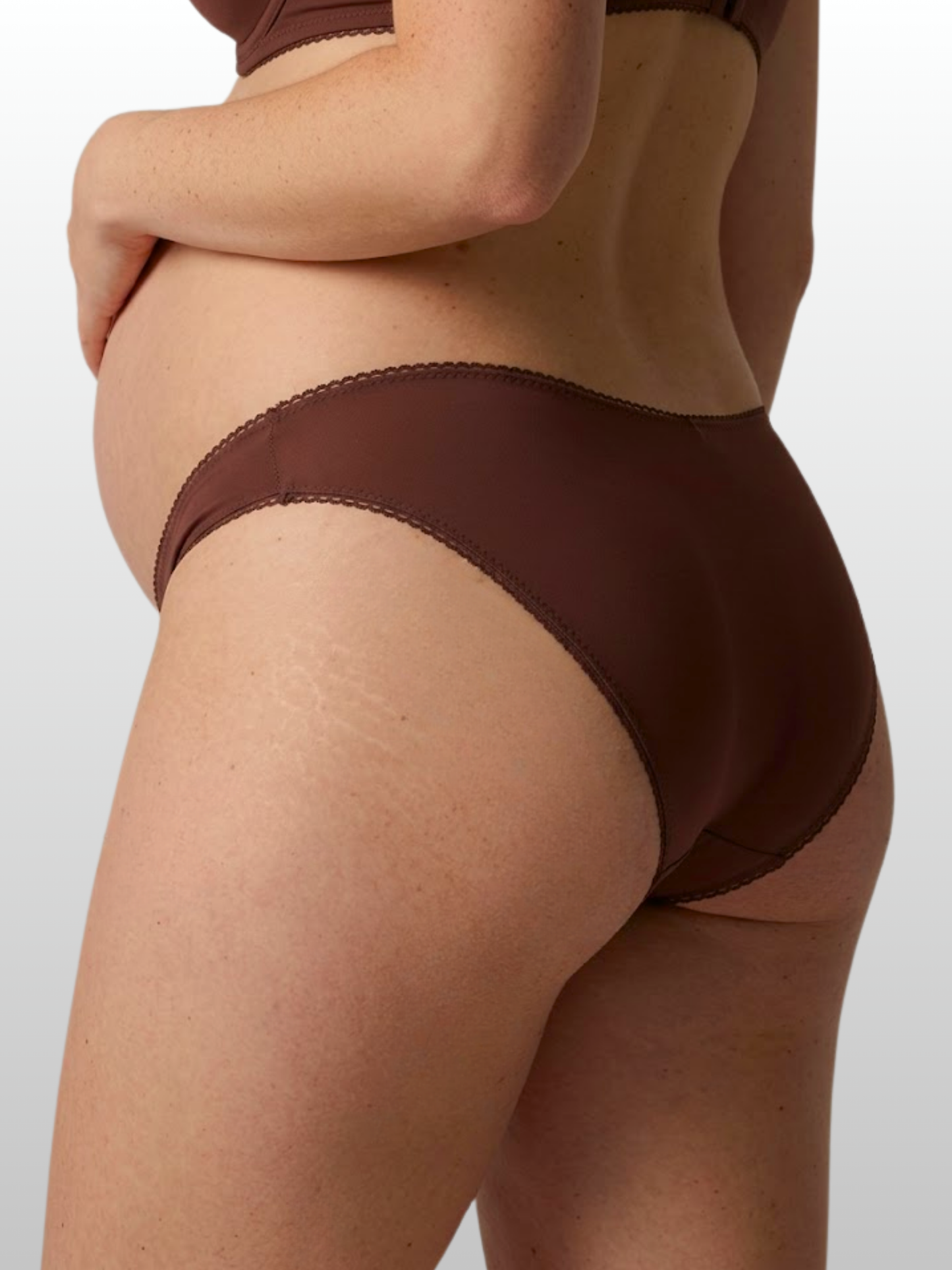 Umstandsslip mit Spitzenbesatz, Unterbauch-Schnitt, weich