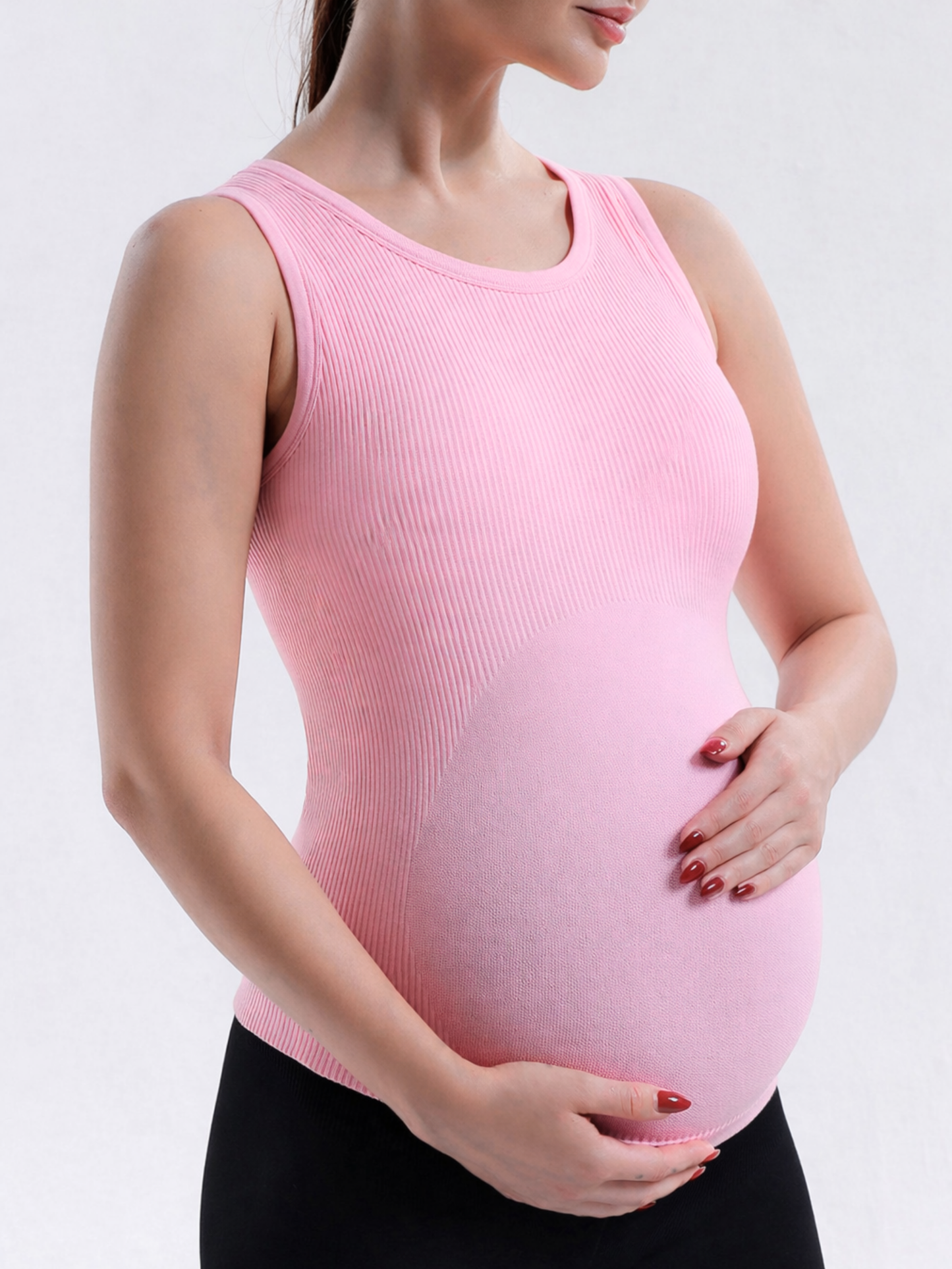 Maternity Tank Top, Activewear, Yoga, Belly Support, Bodycon, Workout, All Trimesters