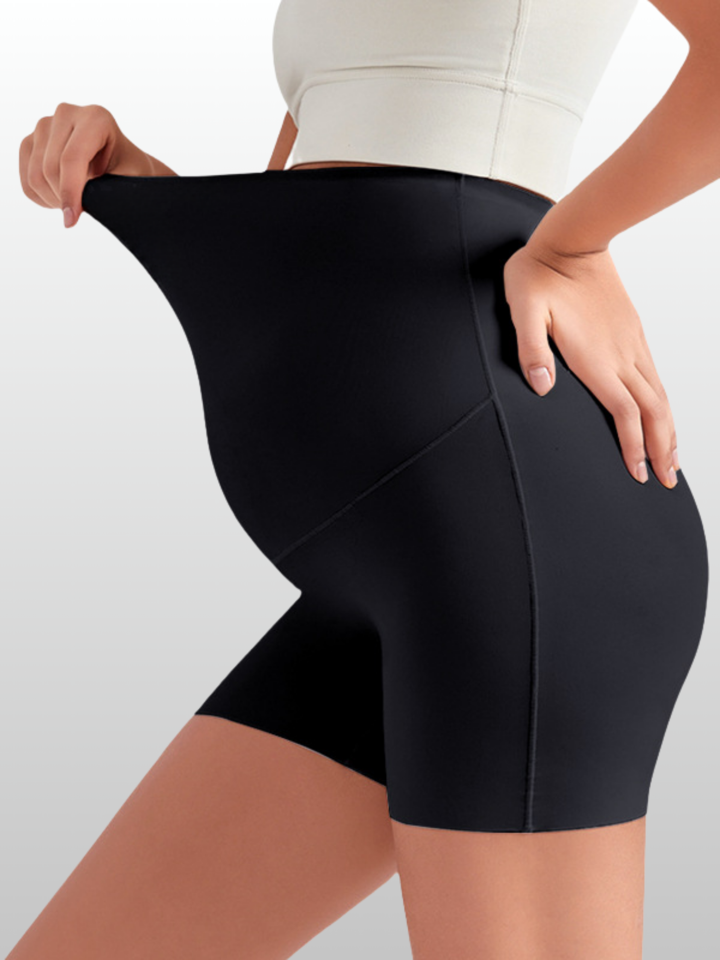 Maternity Shorts, Seamless, High-Waist, Cooling Second-Skin, Anti-Chafing