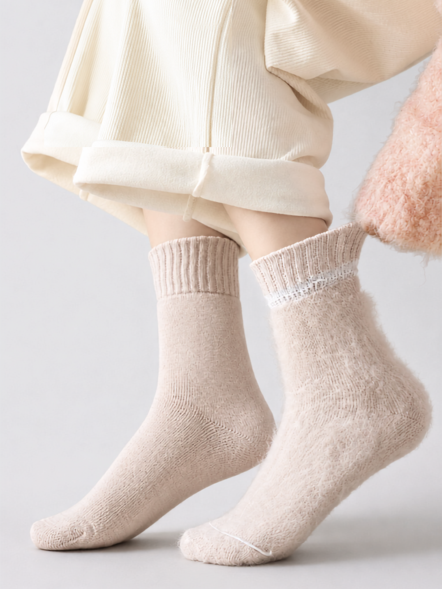 Thermosocken fleece-gefüttert, wärmend und weich, Schwangerschaft
