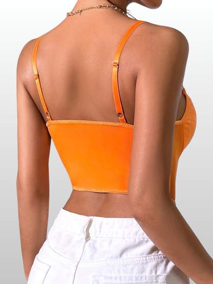 Corset Top, Lace Mesh, Steel Boning, Push-Up Underwire, Cropped, Adjustable Straps, Going Out & Events