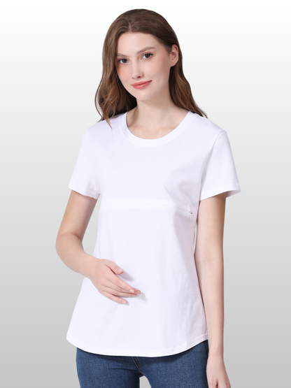 Nursing Top, Cotton, Hidden Zipper, Discreet, Soft Coverage