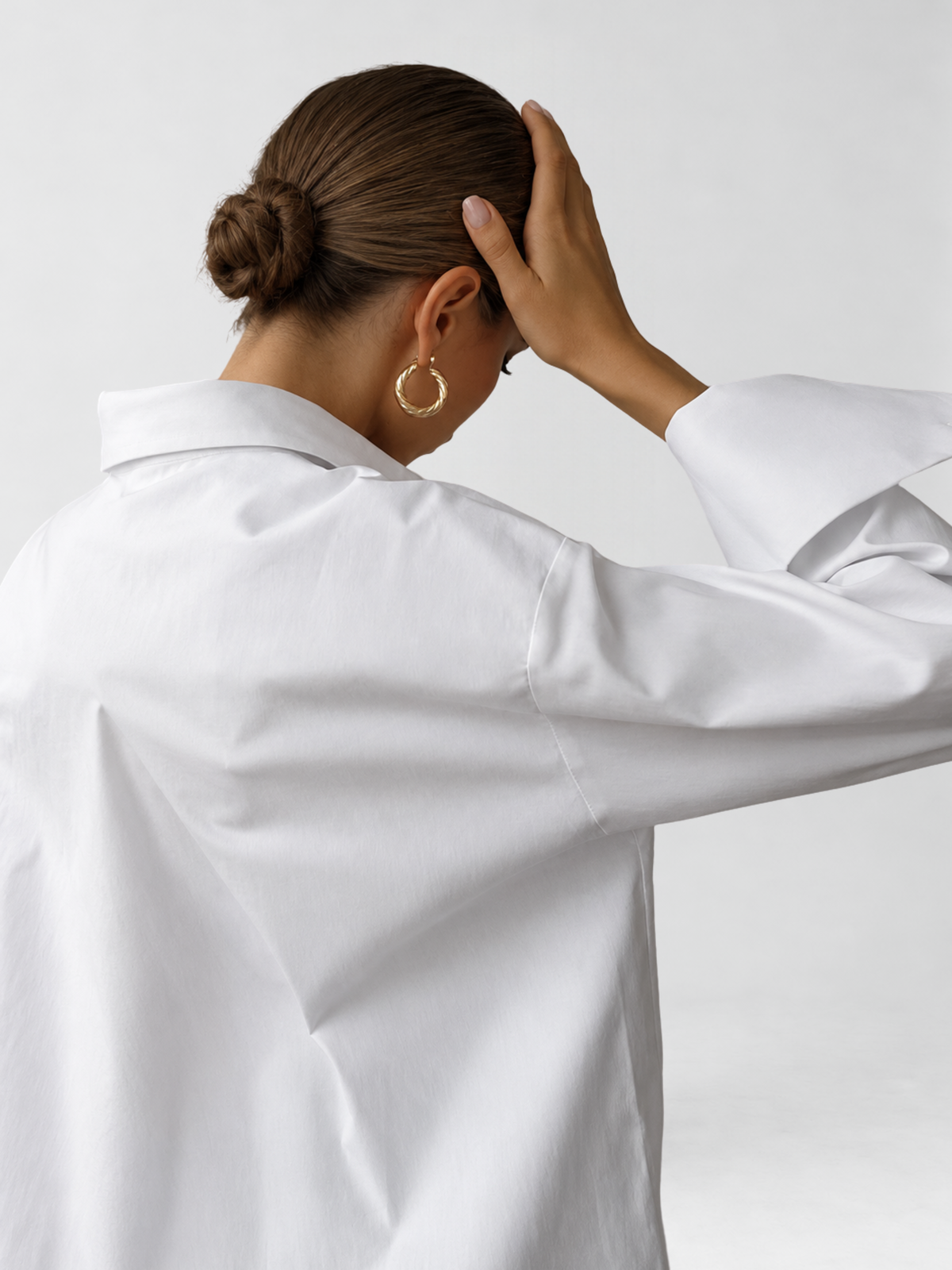 Maternity Shirt Oversized Button Down with Long Cuffs and Chest Pocket