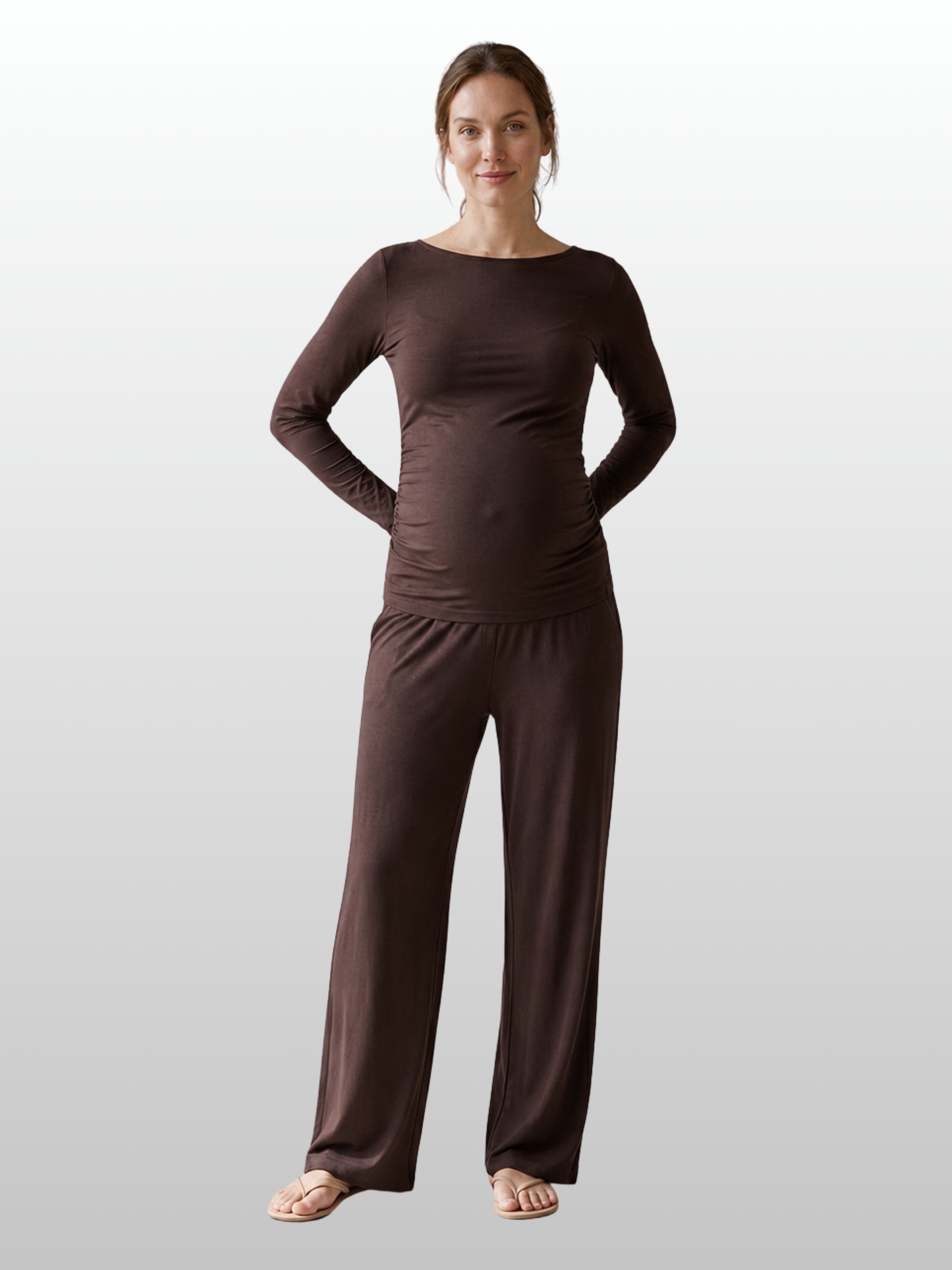 Umstands-Lounge-Set: Top & weite Hose, auch nach der Geburt