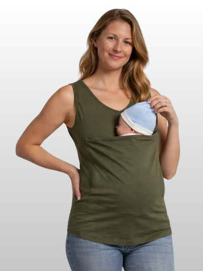 Kangaroo Bonding Tank, Skin-to-Skin, Newborns, Built-In Baby Pouch