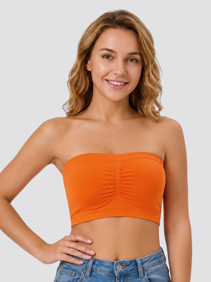 Bandeau-Top trägerlos nahtlos mit herausnehmbaren Pads, Sommer