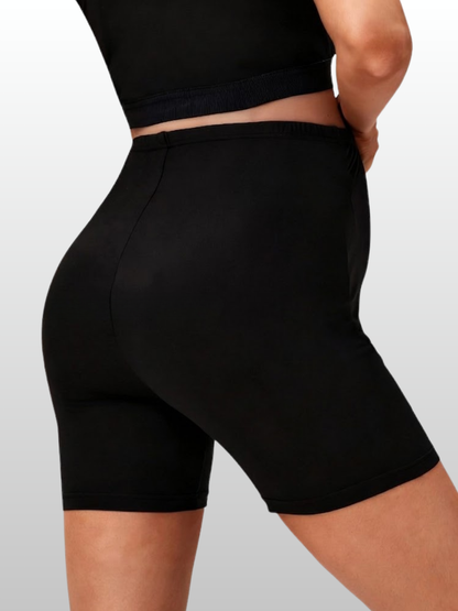Maternity Bike Shorts, Over-Belly Band, High-Waist, Body-Shaping