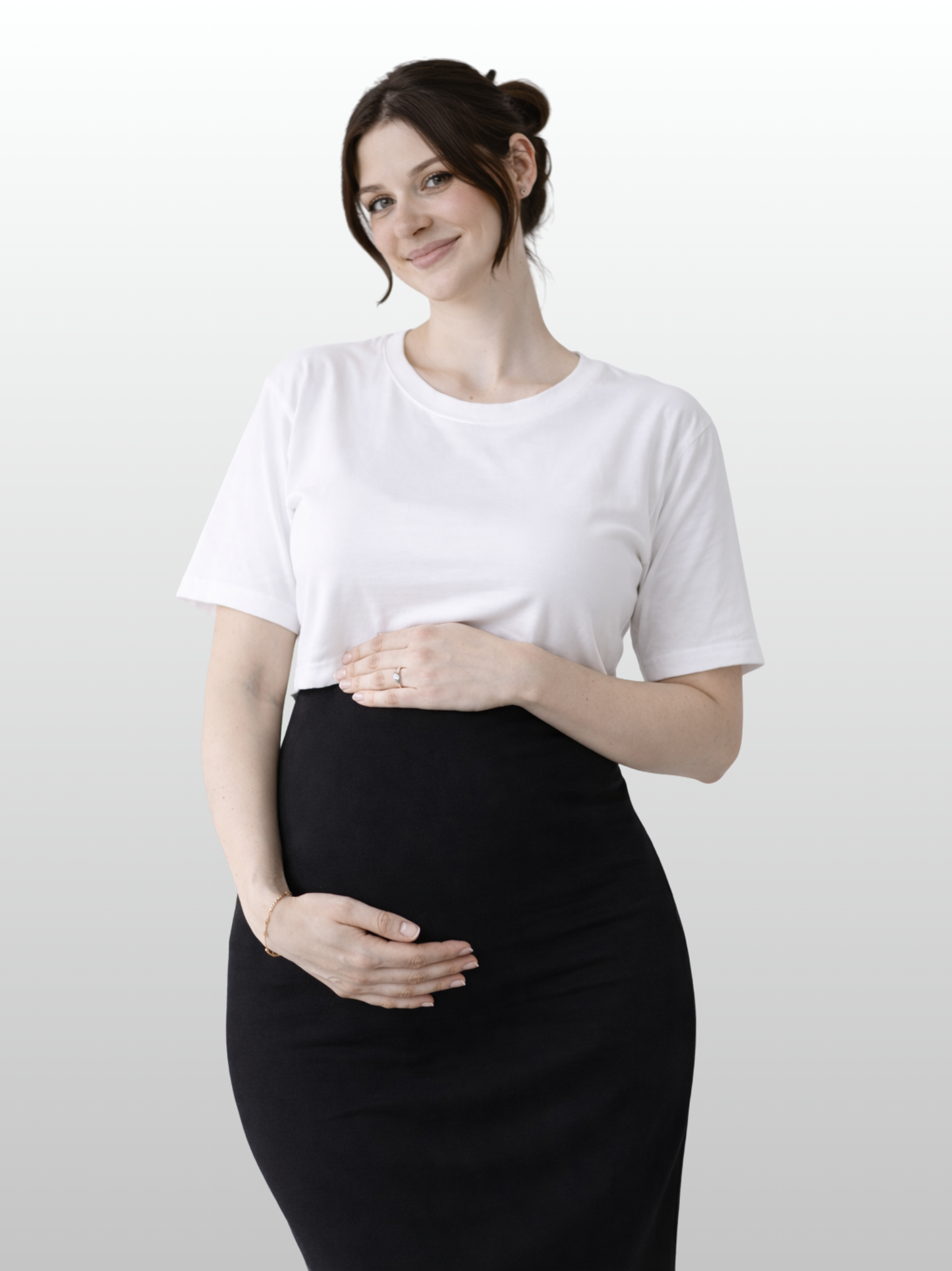 Umstands-Crop-Top, Baumwolle, Modern, Kurze Ärmel, Schwangerschaft Stillzeit, Vielseitig