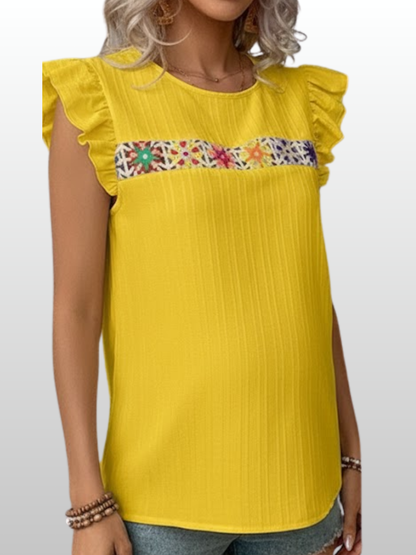 Umstandsmode, Umstands Bluse, Bestickt