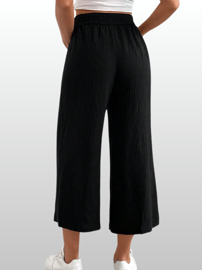 Maternity Lounge Pants, Summer, High-Waist, Airy, Wide Leg, All Trimesters, Breathable, Lightweight