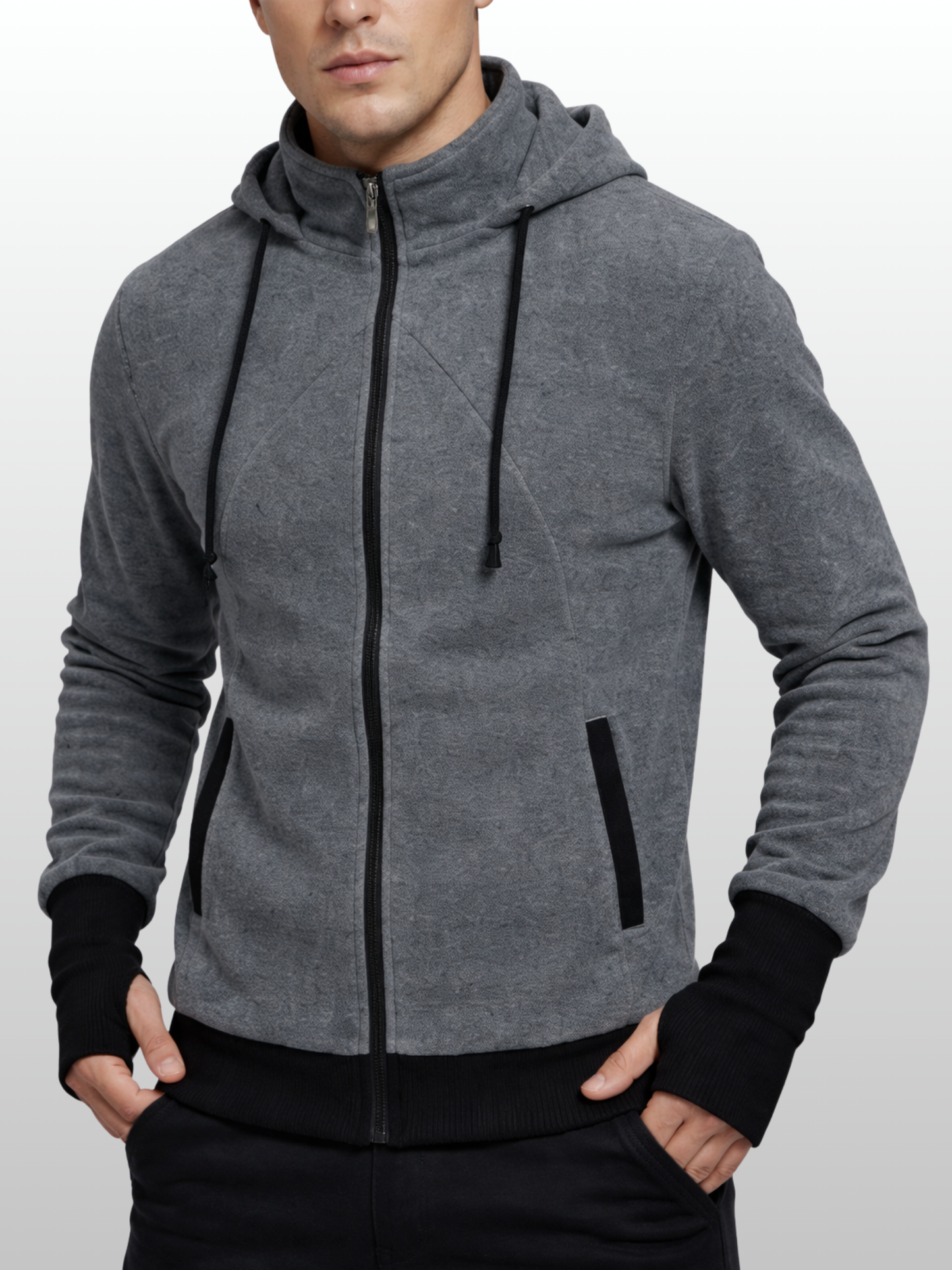 Babywearing Hoodie Dad, Kangaroo Jacket, Zip-In Panel, Men's, Hands-Free Bonding