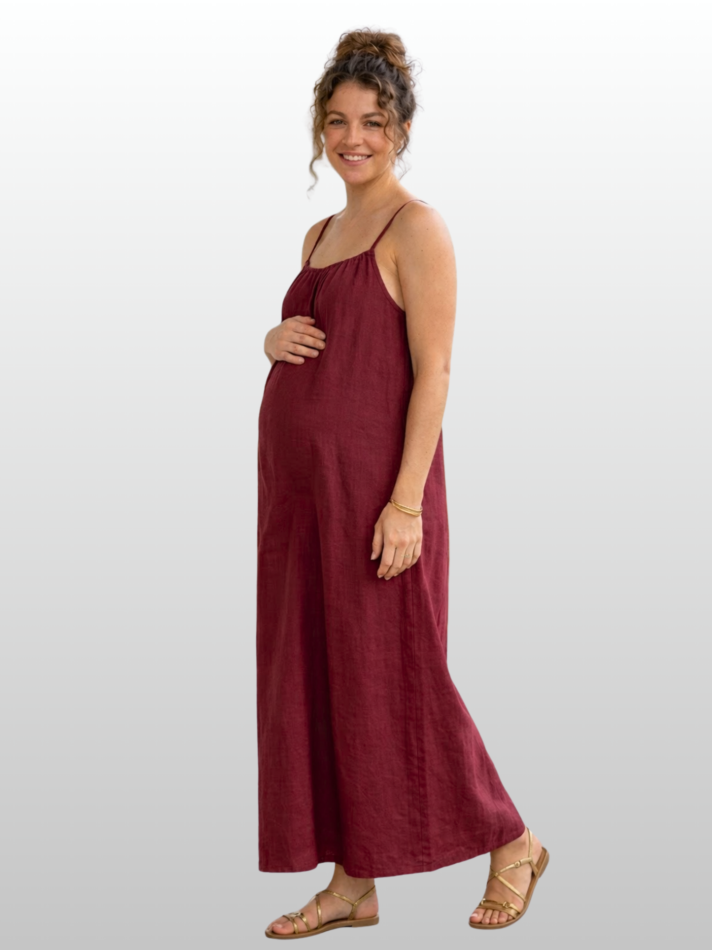 Maternity Dress, Open Back, Spaghetti Straps, Flowy