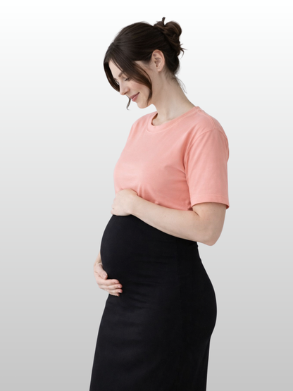 Umstands-Crop-Top, Baumwolle, Modern, Kurze Ärmel, Schwangerschaft Stillzeit, Vielseitig