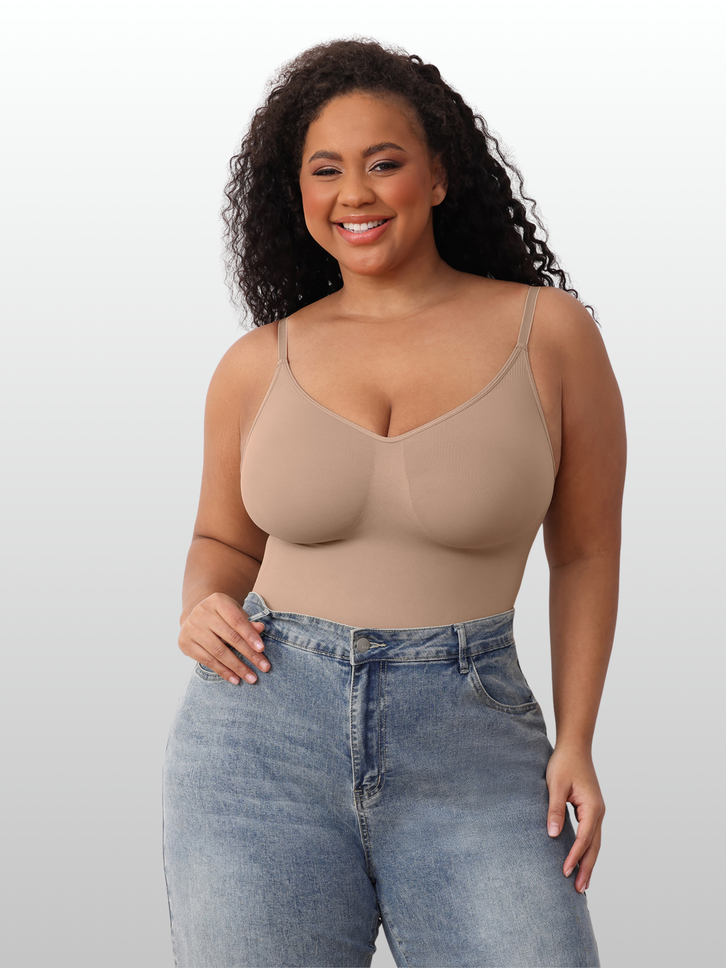 Shaping Bodysuit, Nahtlos, Verstellbare Träger, Bauchkontrolle, Po-Lifting, Atmungsaktiv, Alltag