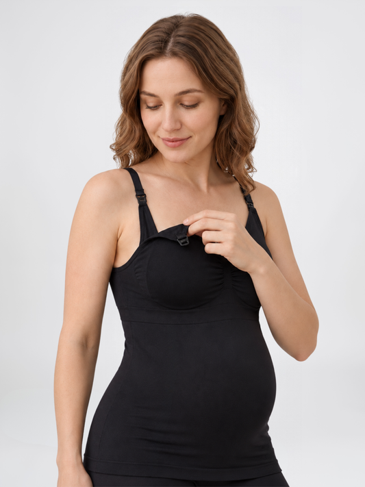 Nursing Top Stretchy with Built-In Wireless Bra